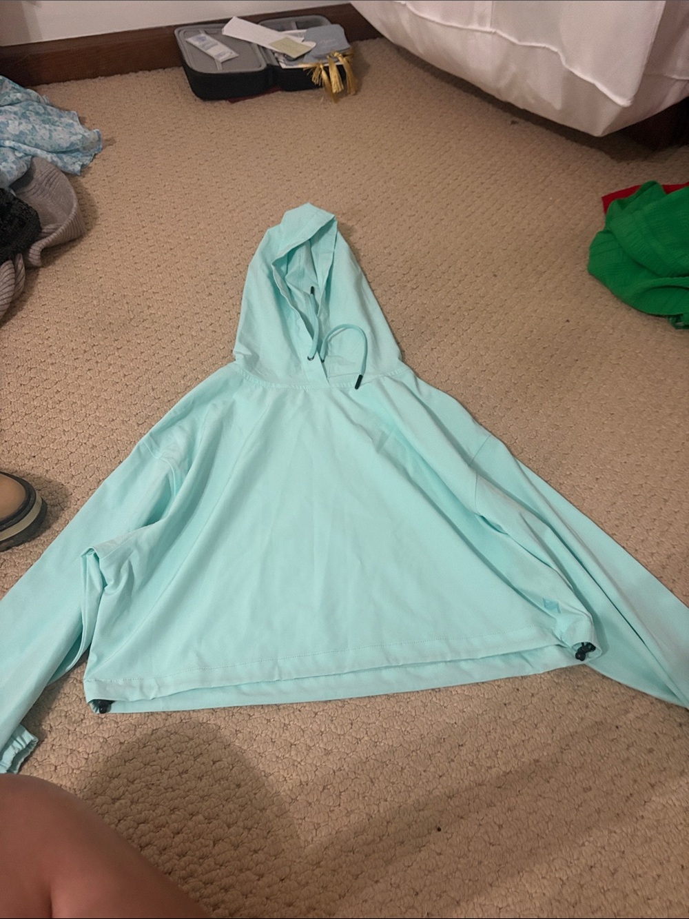 The Southern Shirt Company Light Aqua Hooded Pullover